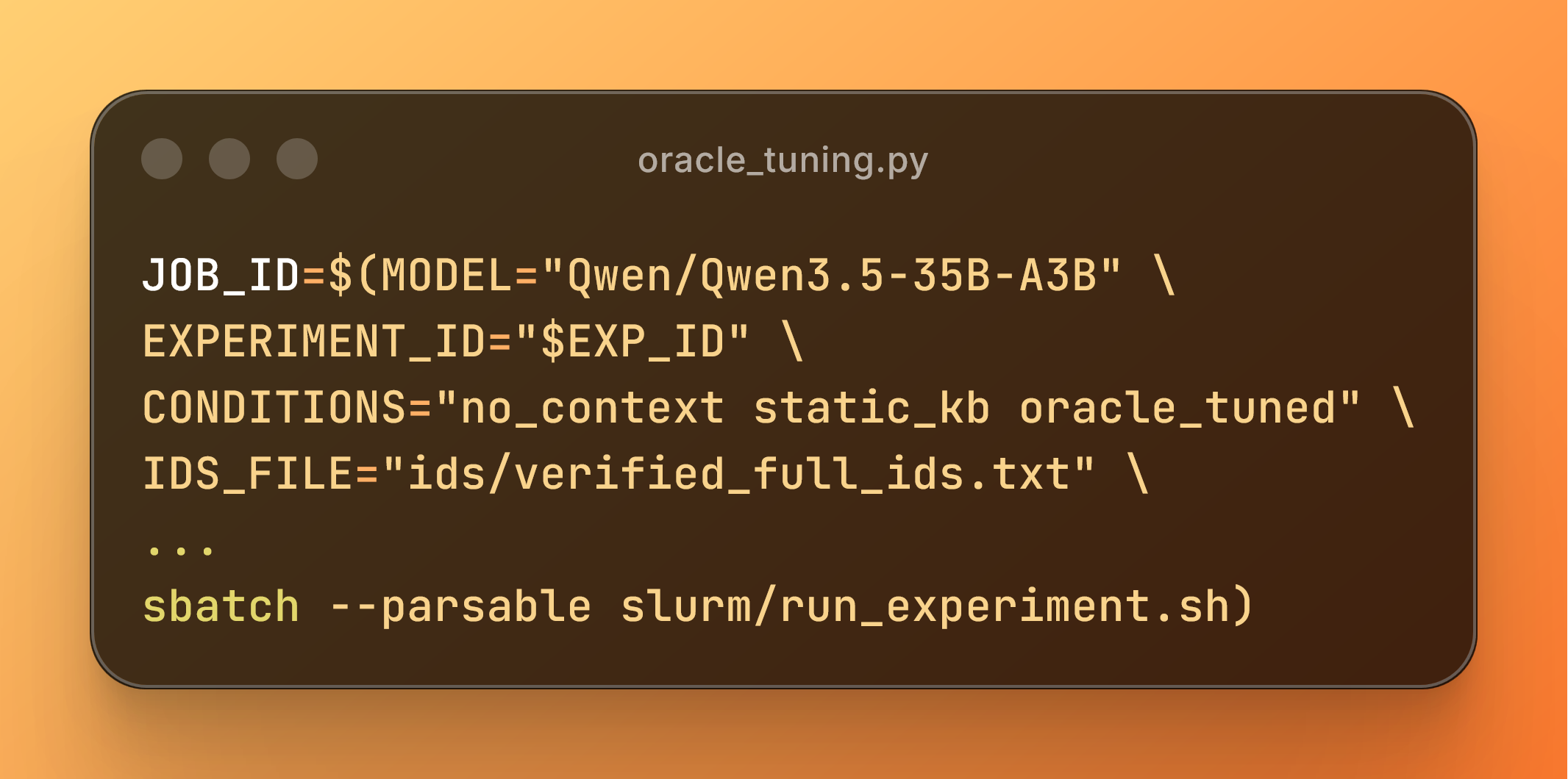 Oracle Tuning Results and the Path to Adaptive Context Selection
